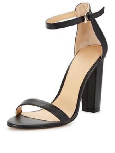 Shoe Box Daisy High Block Heel Ankle Strap Sandals